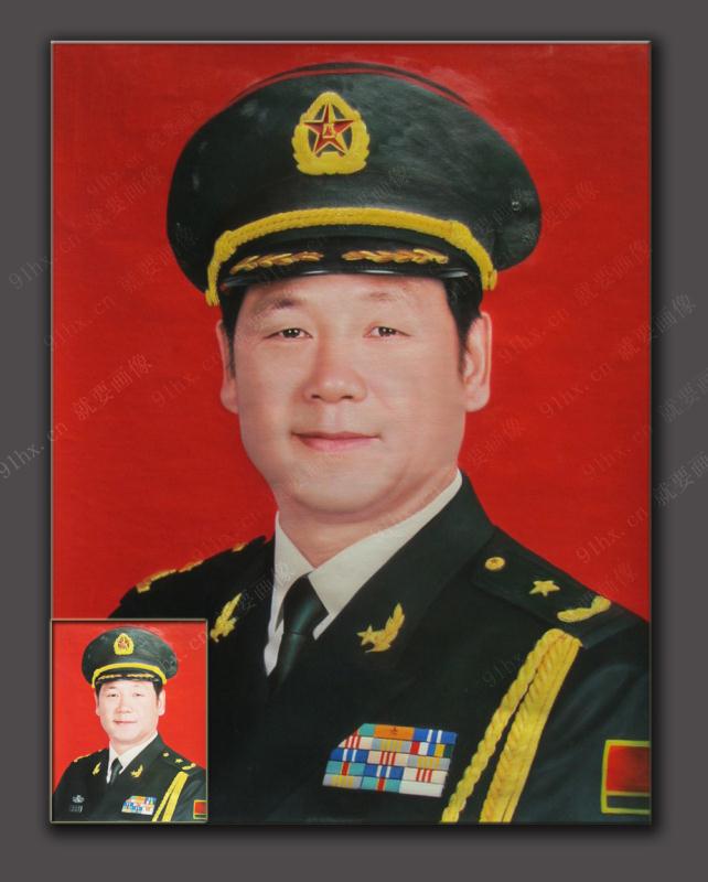 建軍節給首長定制一幅軍人油畫