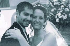 黑白的結婚照片