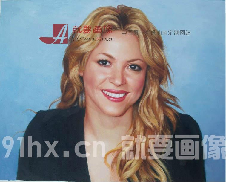 畫好的美女肖像油畫