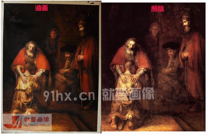 名畫照片畫成油畫浪子回頭油畫復(fù)制