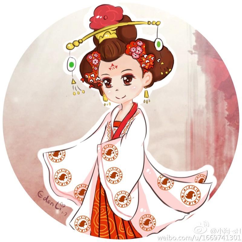 范冰冰武媚娘萌版畫像