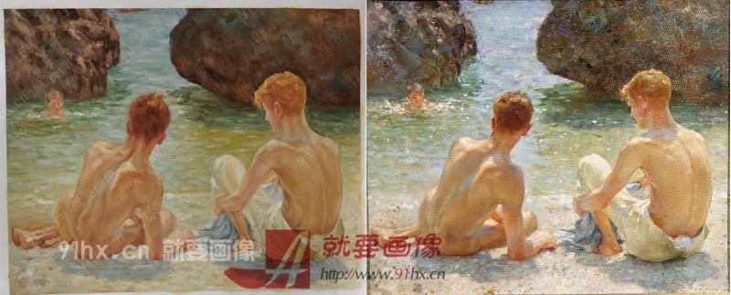 就要畫像網(wǎng)油畫臨摹，一幅很有意思的油畫