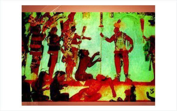 油畫作品欣賞-凱旋圖-古代瑪雅壁畫 油畫作品欣賞-凱旋圖-古代瑪雅壁畫