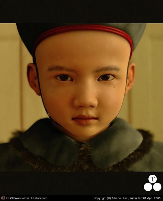 人物肖像-驚人3D人物肖像 溥儀人物肖像