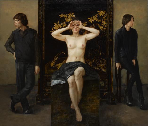 看見  作者：王文華  創(chuàng)作年代：2014  規(guī)格：173×148cm  品類：油畫人物