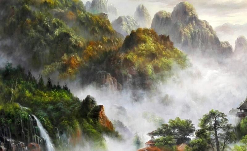 意境山水風(fēng)景畫細(xì)節(jié)