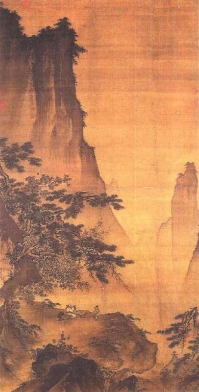 馬遠 對月圖