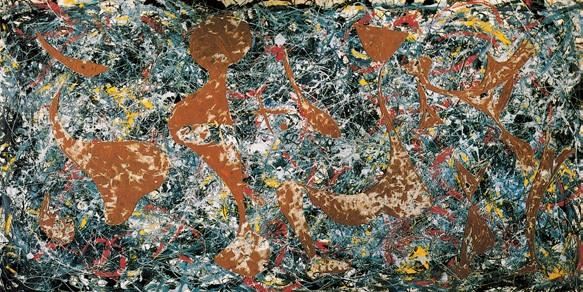 網之外 美國 波洛克 布上油畫縱121.5×橫244厘米 斯圖加特國家美術館藏
