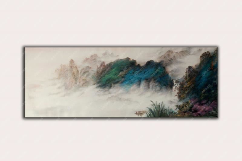 青山如黛手繪油畫