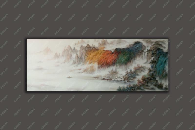山水手繪油畫