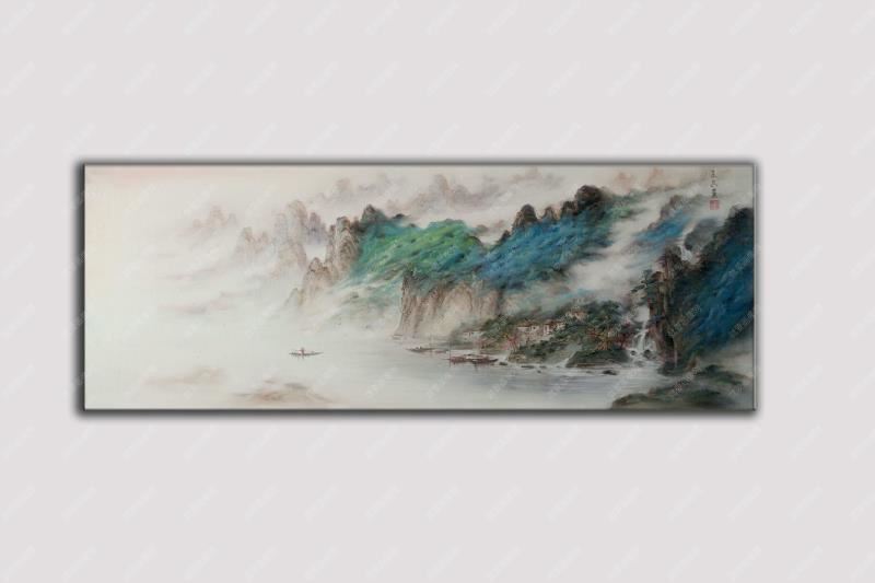 佛系山水油畫