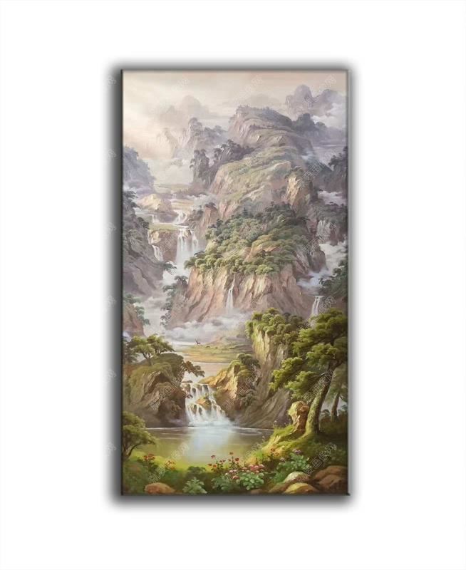 青山風景油畫