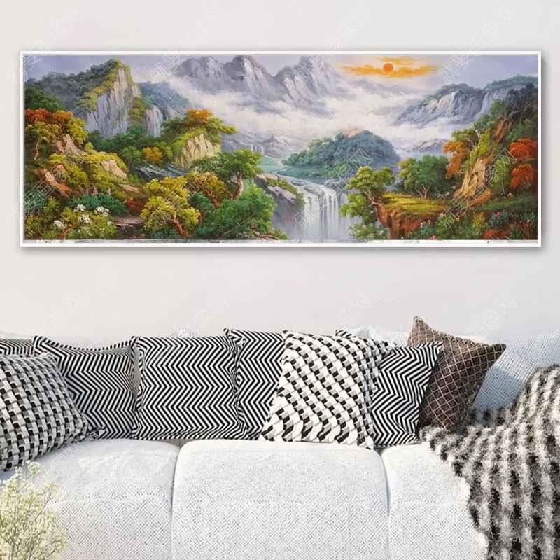 大幅山林風景創作油畫