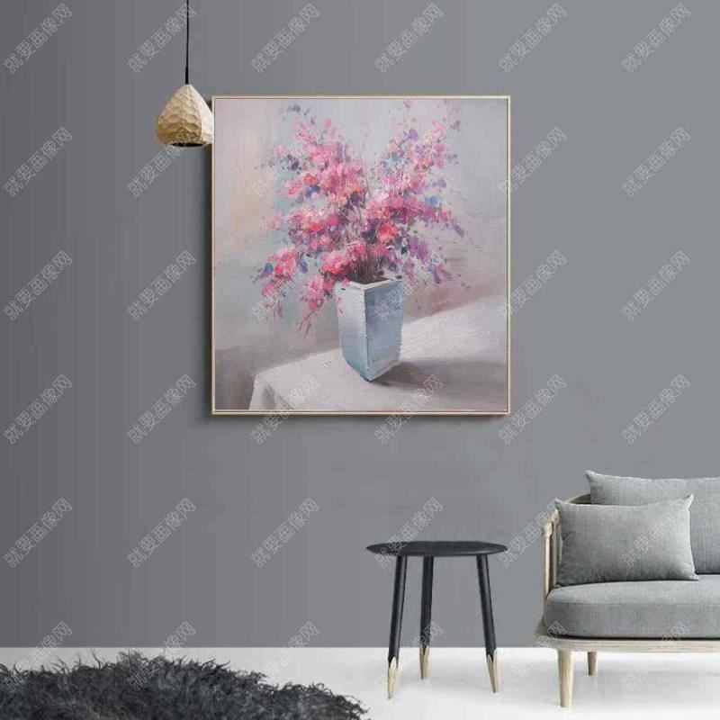簡單好看花卉油畫