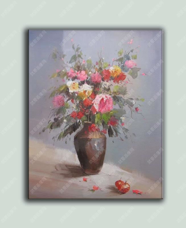 花朵寫生油畫