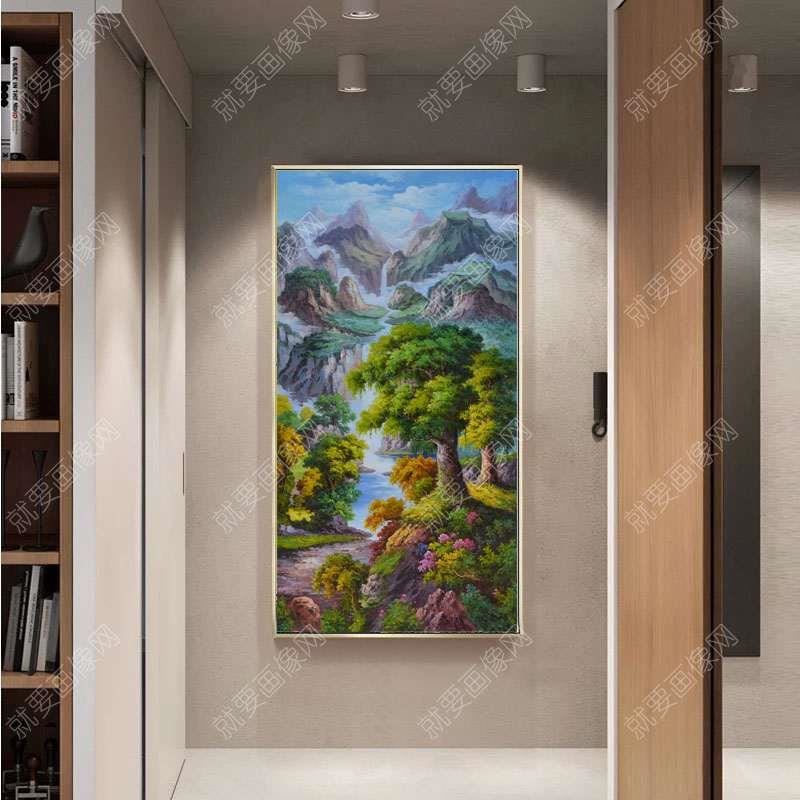 森林山水油畫