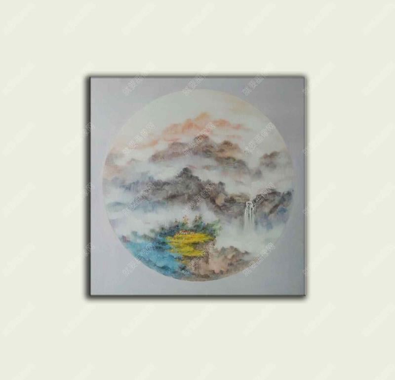 唯美寫意山水油畫