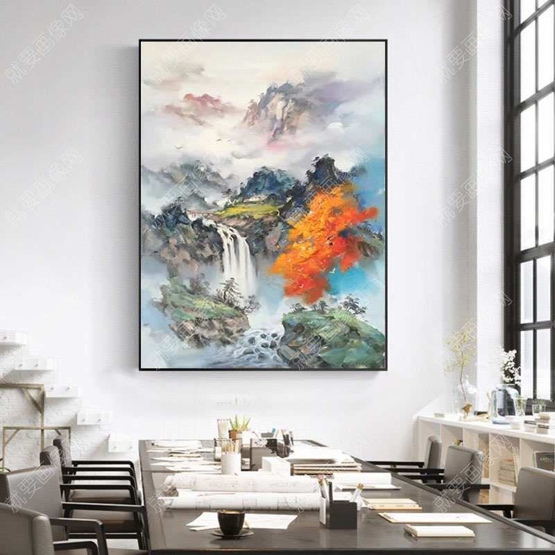 古風(fēng)山水油畫