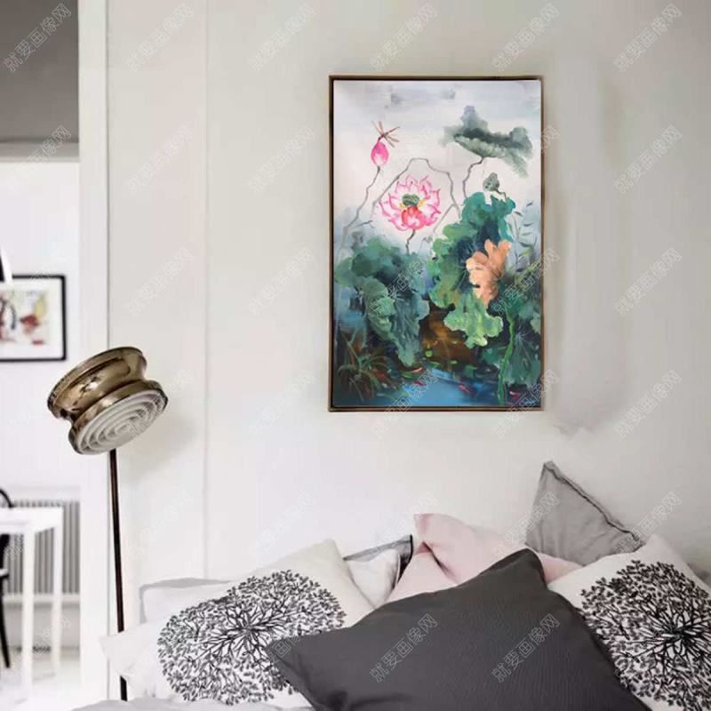 油畫風(fēng)景寫生與創(chuàng)作荷花