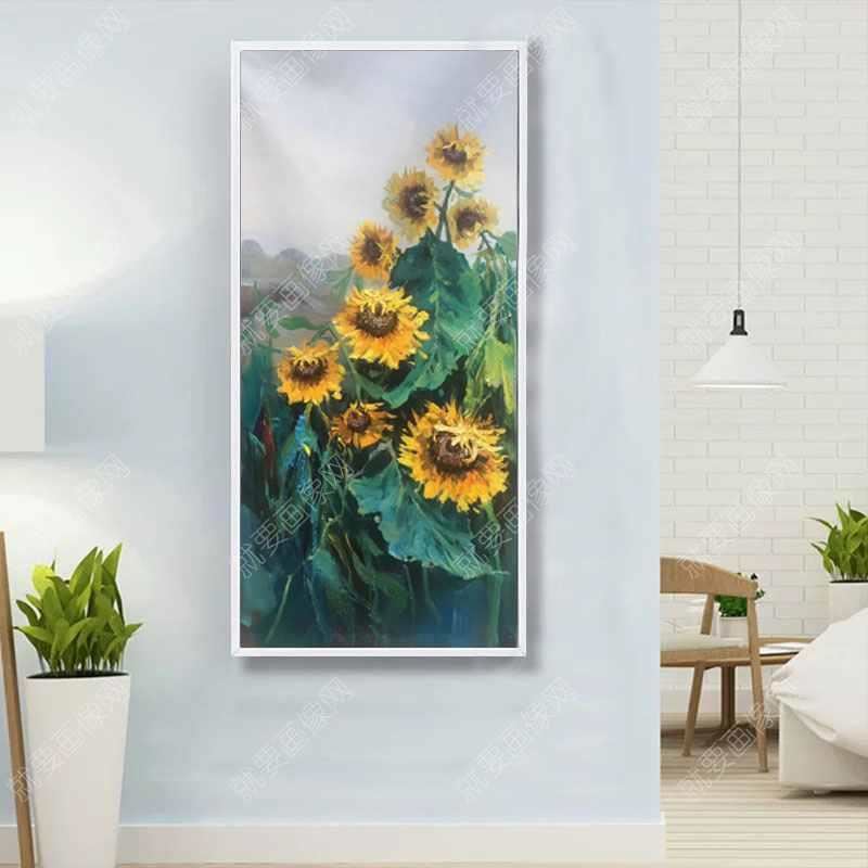 風景油畫精品向日葵
