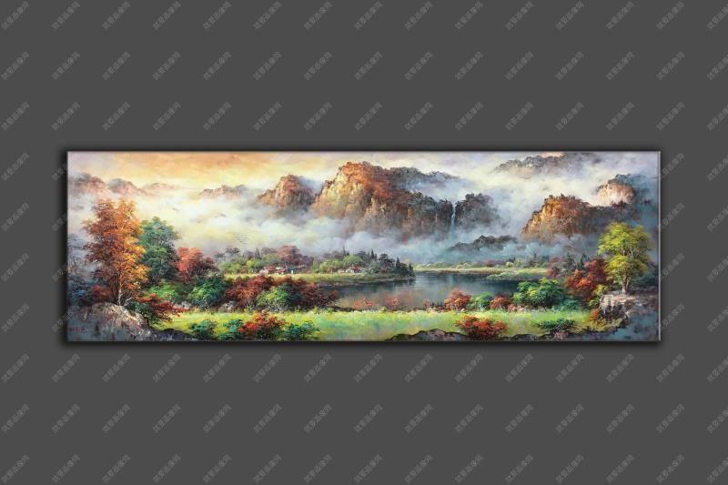 山水風景油畫