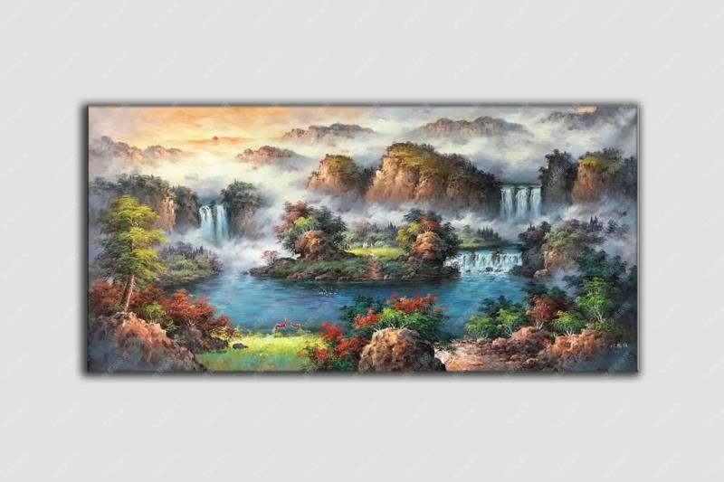 風景純手繪油畫