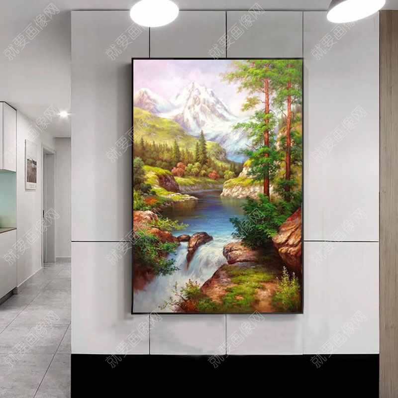 森林油畫風景