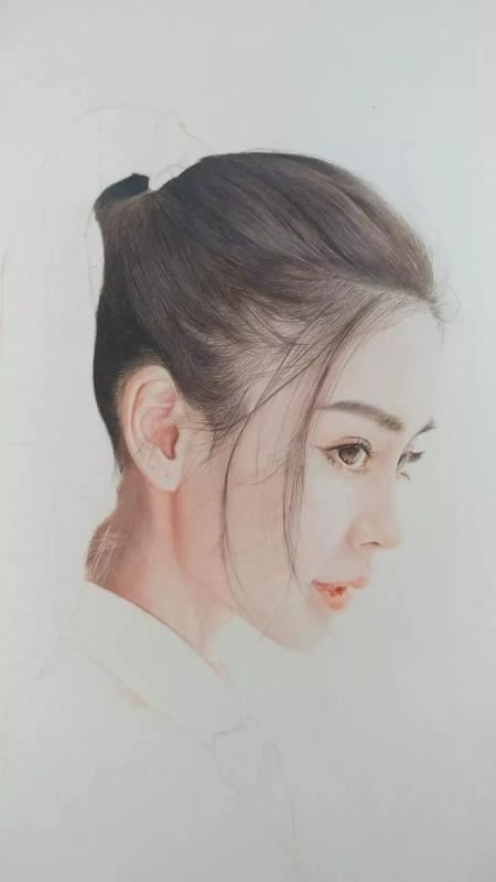 彩鉛畫手繪女神Angelababy