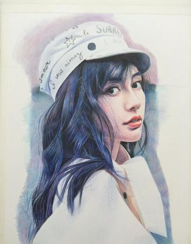 彩鉛畫手繪女神Angelababy