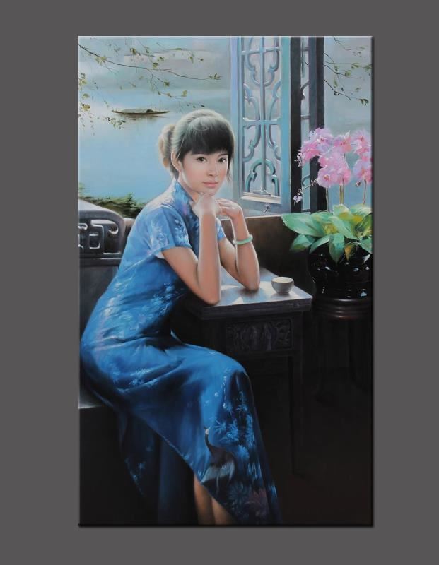 林喜展油畫(huà)-思-人物畫(huà)像