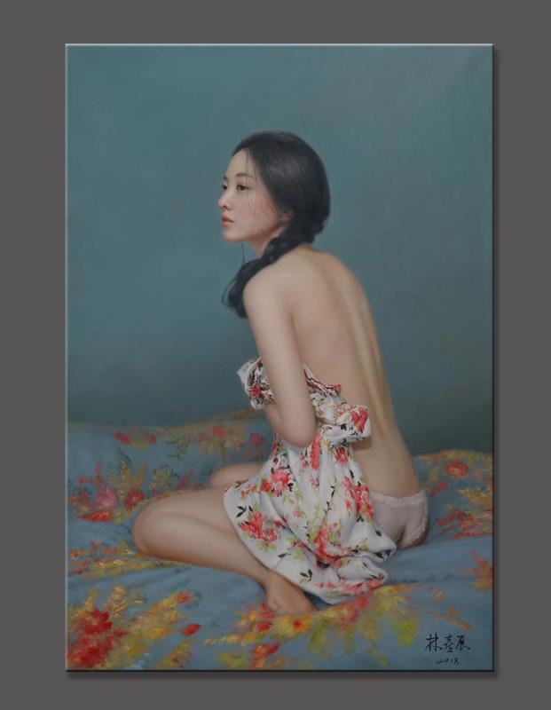 林喜展油畫(huà)-人物畫(huà)像少女1
